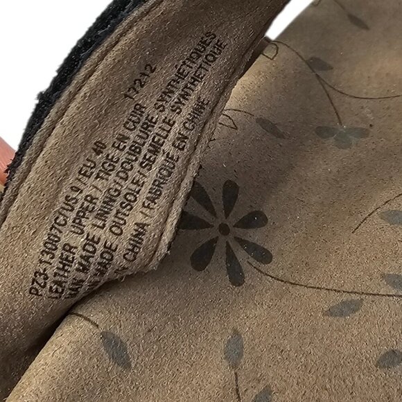 Taos Womens Prize 3 Leather Slide Sandals, Comfort, Black, Size 40 / US 9 - Picture 3 of 9